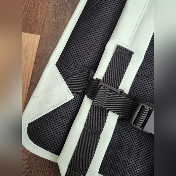 RAINS Hooded Puffer Loop Vest in Mineral with FREE Matching Backpack - Picture 14 of 15